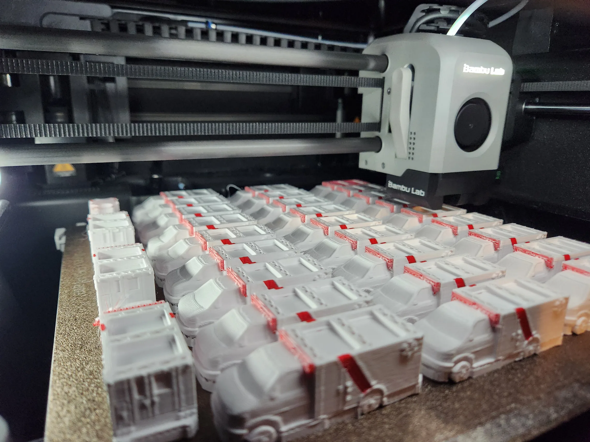Full BCEHS 3D-printed fleet laid out together