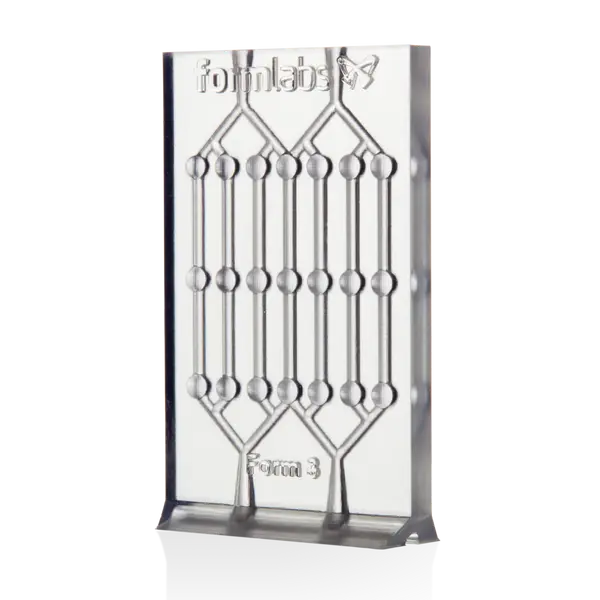 Clear SLA resin printed parts