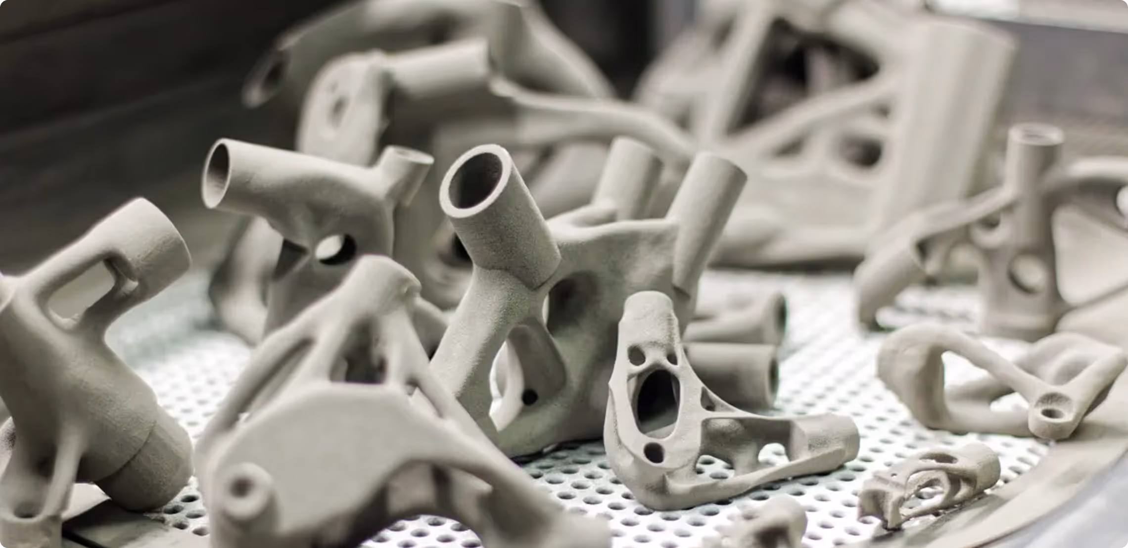 Various CAD-designed prototypes ready for production